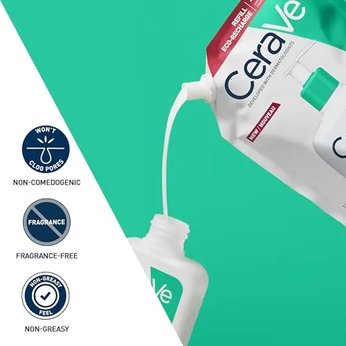 CeraVe ▫️ Gel de Limpeza Espumante para pele normal a oleosa, elimina o excesso de oleosidade e impurezas, enriquecido com ceramidas essenciais, niacinamida e ácido hialurónico, adequado para o rosto e o corpo 4