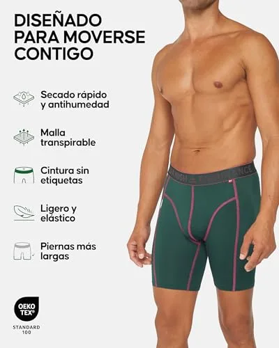 DANISH ENDURANCE ▫️ Cuecas boxer desportivas, justas, embalagem de 6 2