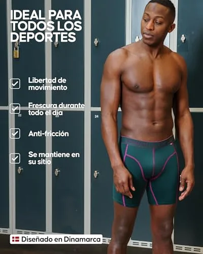 DANISH ENDURANCE ▫️ Cuecas boxer desportivas, justas, embalagem de 6 3