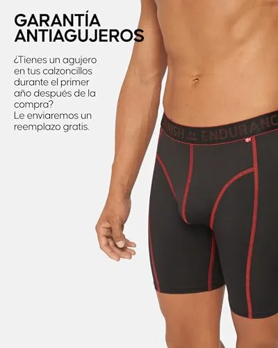 DANISH ENDURANCE ▫️ Cuecas boxer desportivas, justas, embalagem de 6 4