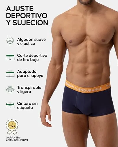 DANISH ENDURANCE ▫️ Cuecas boxer para homem de cintura baixa, embalagem de 6 2