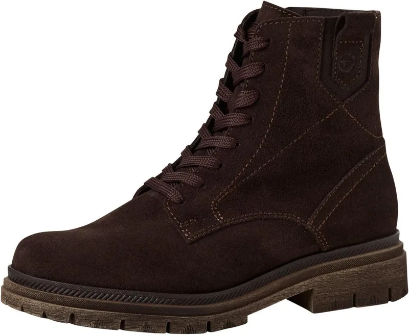 Tamaris ▫️ Damen Lace Boot Flat 1-25217-45, Botas curtas de tornozelo para mulher