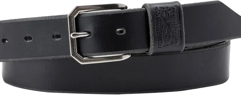 Levi's ▫️ Cintos Wide Loop Two Horse, Caviar, 85, Caviar, 85 cm