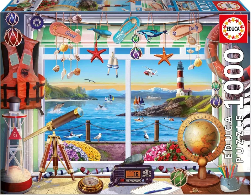 Educa ▫️ Puzzle de 1000 peças para adultos | Harbour Life. Inclui cola para fixar o puzzle. Tamanho: 68 x 48 cm. A partir dos 14 anos (20256)