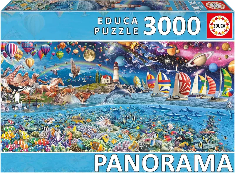 Educa ▫️ Puzzle de 3000 peças para adultos em formato Panorama | Panorama Life. Inclui serviço de peças em falta. Tamanho: 144 x 68 cm. A partir dos 14 anos (20265)