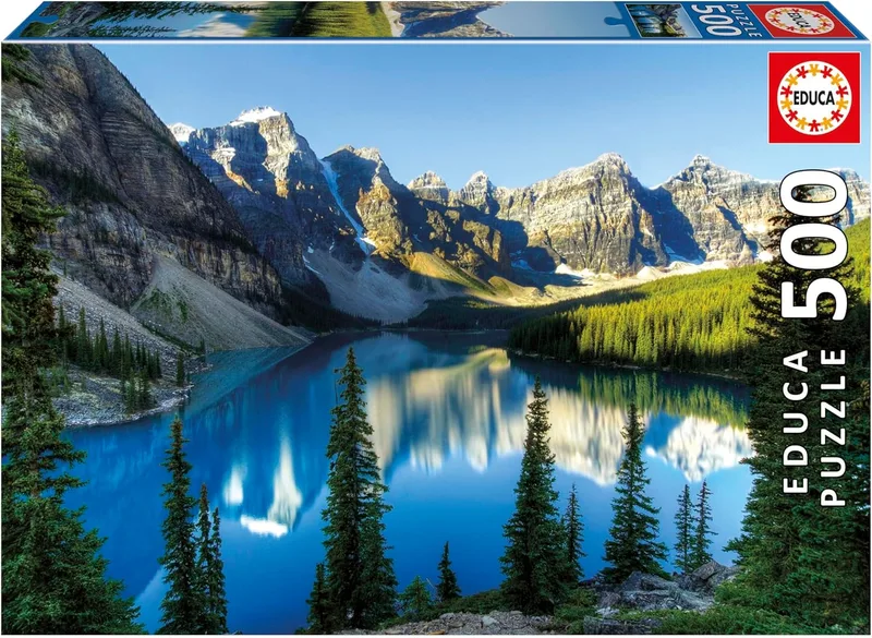 Educa ▫️ Puzzle de 500 peças para adultos | Lago Alberta. Inclui cola para fixar o puzzle. Tamanho: 48 x 34 cm. A partir dos 11 anos (20281)