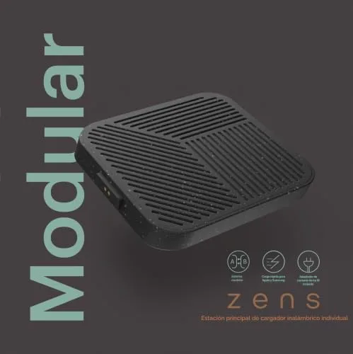 Otterbox ▫️ Estação principal do carregador sem fios modular Zens para um dispositivo, Preto 3