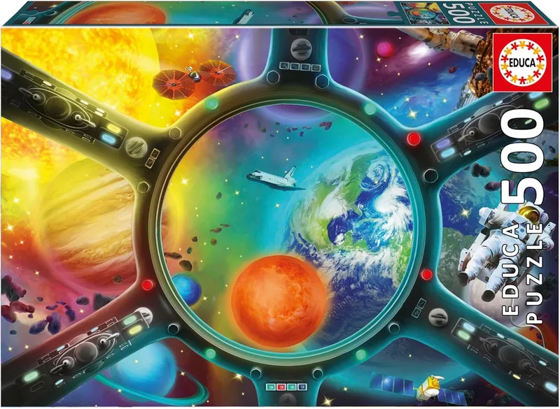 Educa ▫️ Puzzle 500 Peças para Adultos | Passeio Espacial. Inclui cola para fixar o puzzle. Tamanho: 48 x 34 cm. A partir dos 11 anos (20253)