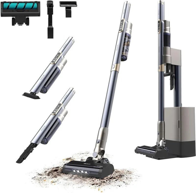 Cecotec ▫️ Aspirador sem fio Scoba 2100 Station com base de aspiração automática. 210W, motor digital sem escovas, pressão de aspiração 20kPa, autonomia 40mins, 2 modos, escova Jalisco, acessório 2 em 1