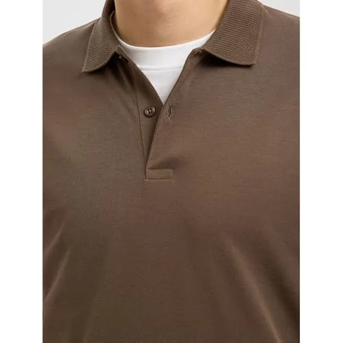 SELECTED HOMME ▫️ Camisa polo masculina de manga curta com botões Slhfave SS Noos para homem 6