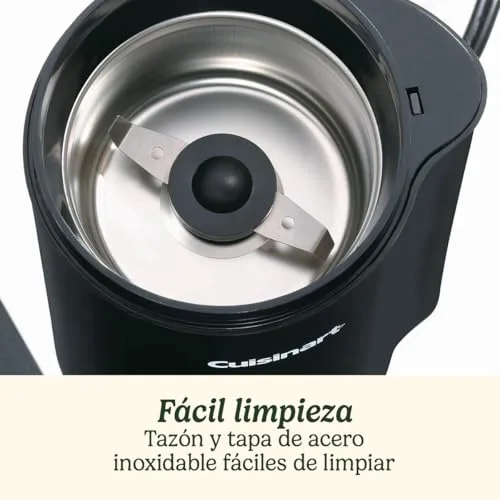 CUISINART ▫️ Moedor de café, Moedor de café compacto para uso doméstico, 1-12 chávenas, Diferentes graus de moagem - Cafeteira francesa - Percolador, café de gotejamento ou expresso, Fácil de limpar e de utilizar, Preto, Pequeno 4
