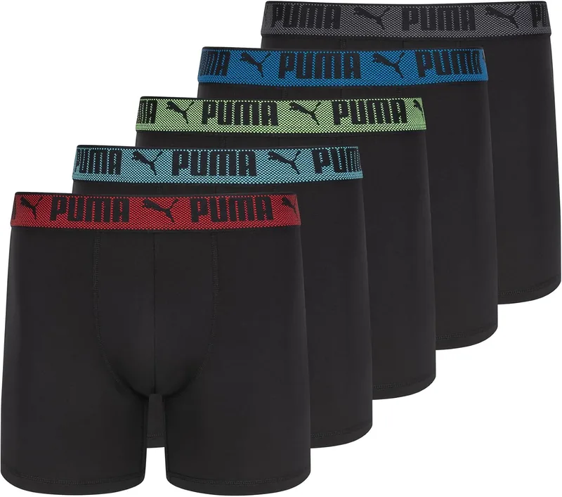 PUMA ▫️ Training Fit Anti-Odor - Conjunto de 5 boxers - Roupa interior masculina