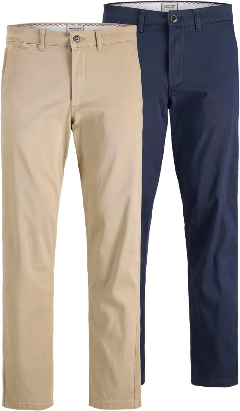JACK & JONES ▫️ Jpstkane Dave Chino 2Pk MP Noos (Conjunto de 2) para Homem