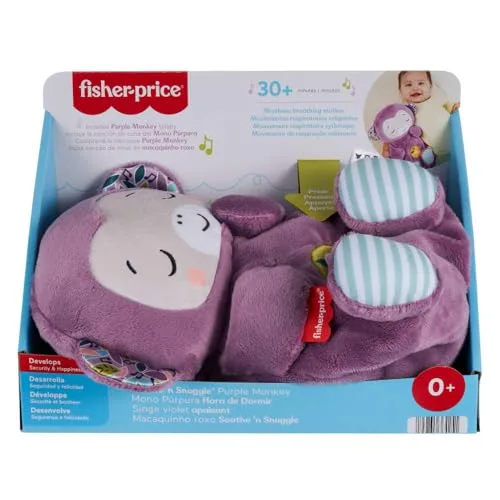 Fisher-Price ▫️ Peluche Macaco Roxo para bebé 6
