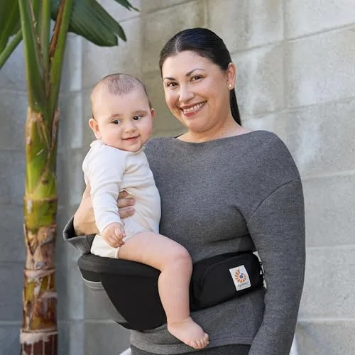 Ergobaby ▫️ Alta Hip Seat – porta-bebés com assento de anca para bebés e crianças pequenas a partir dos 4 meses (5,5 kg - 20,4 kg), porta-bebés com assento de anca e malha SoftFlex 2