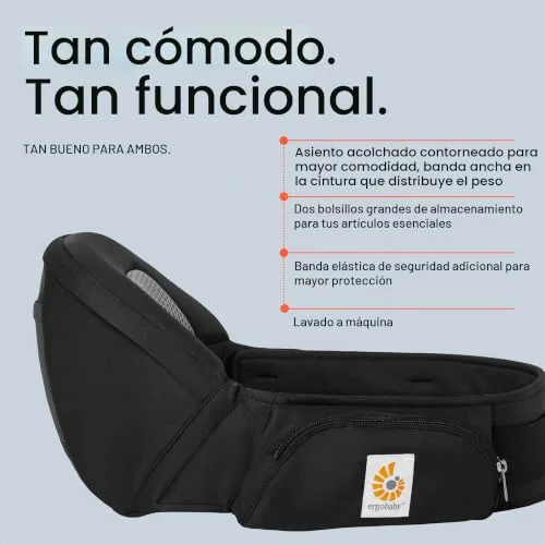 Ergobaby ▫️ Alta Hip Seat – porta-bebés com assento de anca para bebés e crianças pequenas a partir dos 4 meses (5,5 kg - 20,4 kg), porta-bebés com assento de anca e malha SoftFlex 4