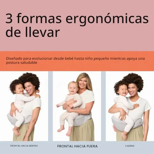 Ergobaby ▫️ Alta Hip Seat – porta-bebés com assento de anca para bebés e crianças pequenas a partir dos 4 meses (5,5 kg - 20,4 kg), porta-bebés com assento de anca e malha SoftFlex 5