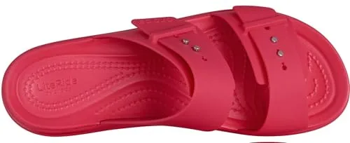 Crocs ▫️ Sandálias Brooklyn Buckle Low Wedge para mulher 6