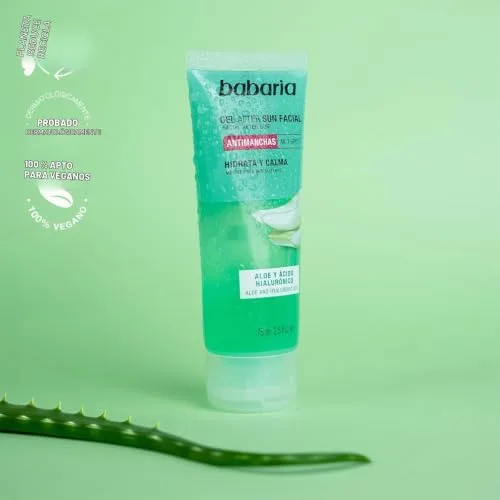 Babaria ▫️ After Sun Facial com Aloe Vera e Ácido Hialurónico 75 ml – Creme After Sun com Aloe Vera para Prevenção de Manchas | After Sun Facial 3