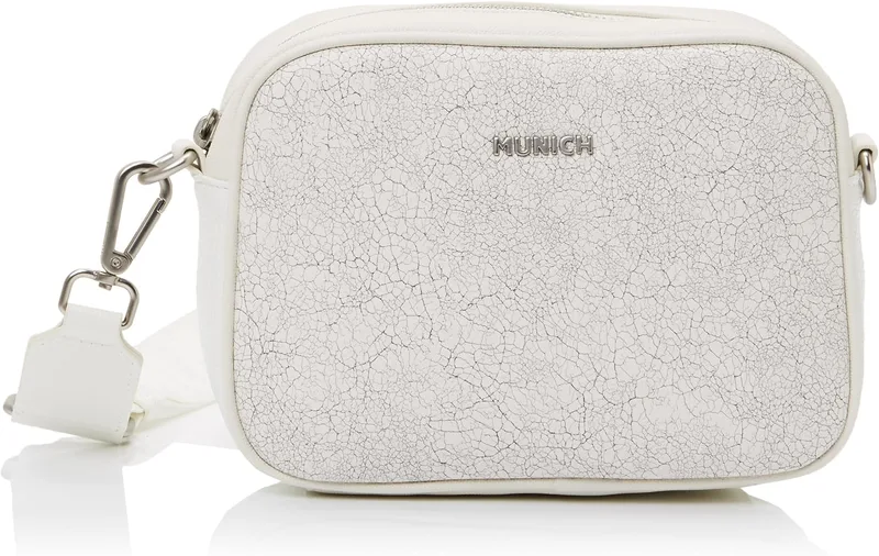Munich ▫️ Block Fun FW25 Bolsa a tiracolo para câmara, Branco, Bolsas e mochilas para mulher, Branco, Médio
