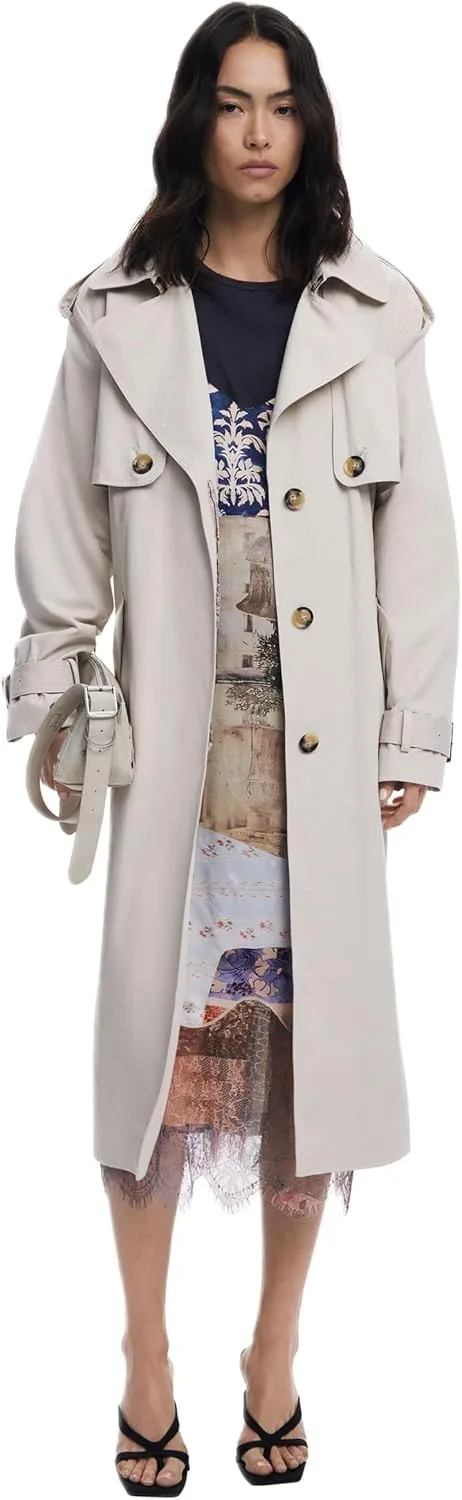 Desigual ▫️ TRENCH_PLEATED, 6008 BEIGE, S