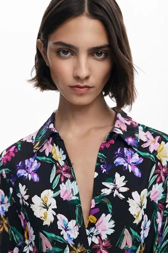 Desigual ▫️ Vestido_Camisero_acril Casual para Mulher 3