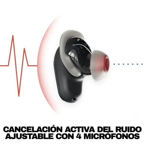 Skullcandy ▫️ Auscultadores sem fios Method 360 ANC, som da Bose, auscultadores Bluetooth, cancelamento de ruído premium, até 40 horas de autonomia, resistentes ao suor e à água, microfone para iPhone e Android - Preto 3