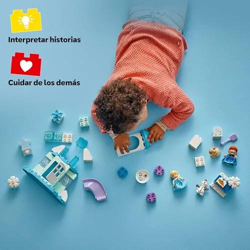 LEGO ▫️ Duplo | Disney Frozen: Festa no Castelo da Anna e da Elsa - Brinquedo educativo com 5 figuras, incluindo o Olaf e o Sven - Bloco com luz - Presente para meninas e meninos a partir dos 2 anos 10455 3