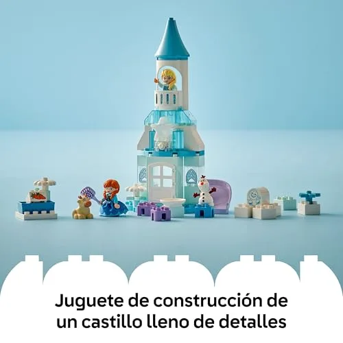 LEGO ▫️ Duplo | Disney Frozen: Festa no Castelo da Anna e da Elsa - Brinquedo educativo com 5 figuras, incluindo o Olaf e o Sven - Bloco com luz - Presente para meninas e meninos a partir dos 2 anos 10455 4