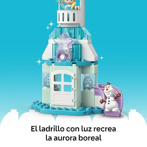 LEGO ▫️ Duplo | Disney Frozen: Festa no Castelo da Anna e da Elsa - Brinquedo educativo com 5 figuras, incluindo o Olaf e o Sven - Bloco com luz - Presente para meninas e meninos a partir dos 2 anos 10455 5