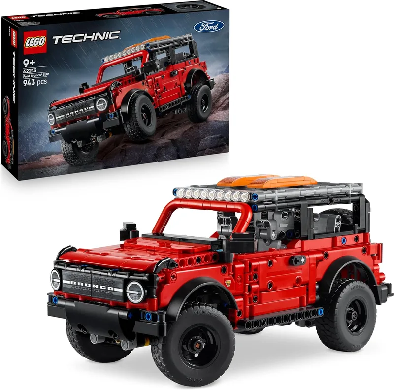 LEGO Technic Ford Bronco Van - Carro de Brinquedo SUV Todo-o-Terreno - Modelo de Kit com Portas que Abrem, Motor V6, Suspensão e Direção - Prenda para Crianças 9+ Anos 42213