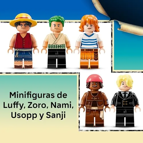 LEGO ▫️ Jogo de Construção One Piece: Navio Pirata Going Merry - Maquete de Navio e Decoração de Anime - 5 Minifiguras, incluindo Luffy, Zoro e Nami - Presente para meninos, meninas e fãs a partir dos 10 anos 75639 5