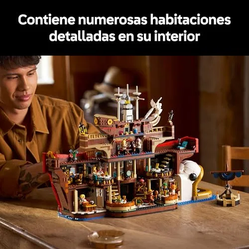 LEGO ▫️ One Piece Restaurante Flutuante Baratie - Maquete de Navio para Adultos - Decoração de Anime com Interior Detalhado e 10 Minifiguras, incluindo Luffy, Nami e Sanji - Presente para Fãs 75640 3