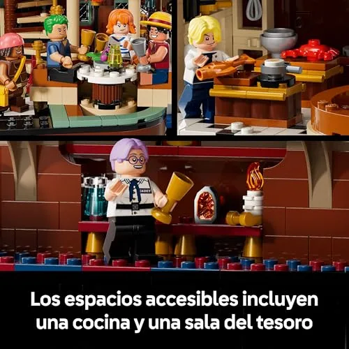 LEGO ▫️ One Piece Restaurante Flutuante Baratie - Maquete de Navio para Adultos - Decoração de Anime com Interior Detalhado e 10 Minifiguras, incluindo Luffy, Nami e Sanji - Presente para Fãs 75640 4