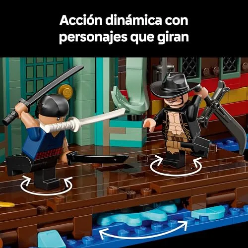 LEGO ▫️ One Piece Restaurante Flutuante Baratie - Maquete de Navio para Adultos - Decoração de Anime com Interior Detalhado e 10 Minifiguras, incluindo Luffy, Nami e Sanji - Presente para Fãs 75640 5