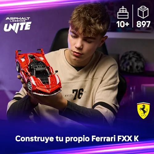 LEGO ▫️ Technic Ferrari FXX K - Maquete de carro de corrida de brincar com motor V12, diferencial e pistões móveis - Presente para meninos e meninas a partir dos 10 anos 42212 2