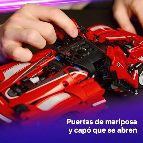 LEGO ▫️ Technic Ferrari FXX K - Maquete de carro de corrida de brincar com motor V12, diferencial e pistões móveis - Presente para meninos e meninas a partir dos 10 anos 42212 4