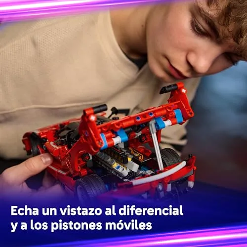 LEGO ▫️ Technic Ferrari FXX K - Maquete de carro de corrida de brincar com motor V12, diferencial e pistões móveis - Presente para meninos e meninas a partir dos 10 anos 42212 5