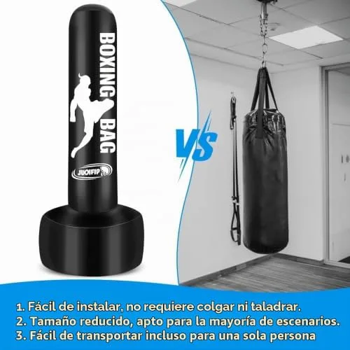 JUOIFIP ▫️ Saco de boxe de pé de 180 cm para adultos (homens e mulheres) 6