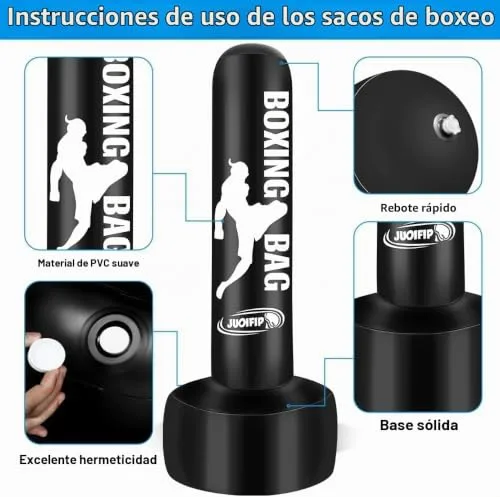 JUOIFIP ▫️ Saco de boxe de pé de 180 cm para adultos (homens e mulheres) 7