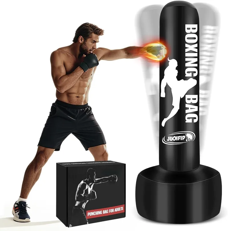 JUOIFIP ▫️ Saco de boxe de pé de 180 cm para adultos (homens e mulheres)