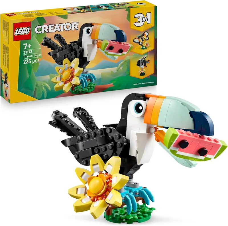 LEGO ▫️ Creator 3 em 1 Fauna Selvagem: Tucano Tropical 31173
