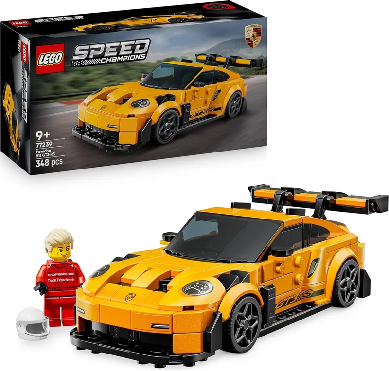LEGO ▫️ Speed Champions Superdesportivo Porsche 911 GT3 RS - Modelo de carro de brincar com minifigura de condutor - Presente de aniversário para crianças a partir dos 9 anos 77239