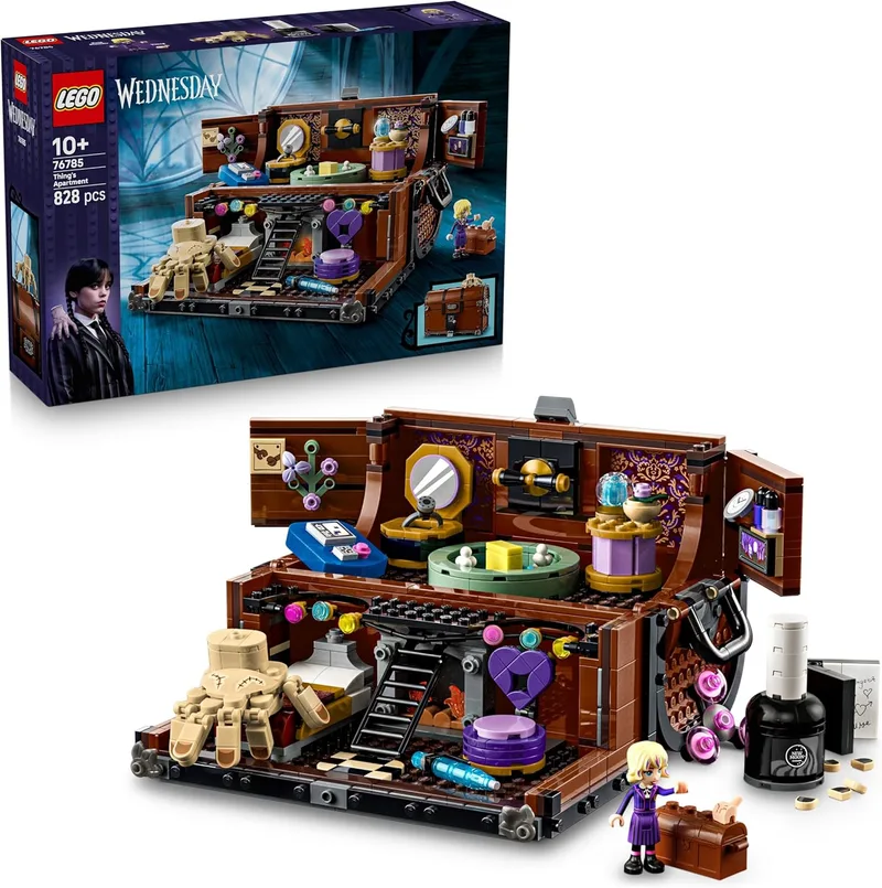 LEGO ▫️ Quarta-feira: Apartamento da Cosa - Casa de brincar com mini boneca da Enid, figura articulada da Cosa e acessórios - Presente para meninas e meninos a partir dos 10 anos, adolescentes e fãs da série 76785