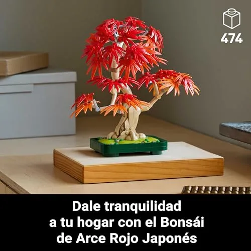 LEGO ▫️ Botanicals Bonsai de Bordo Vermelho Japonês 10348 2