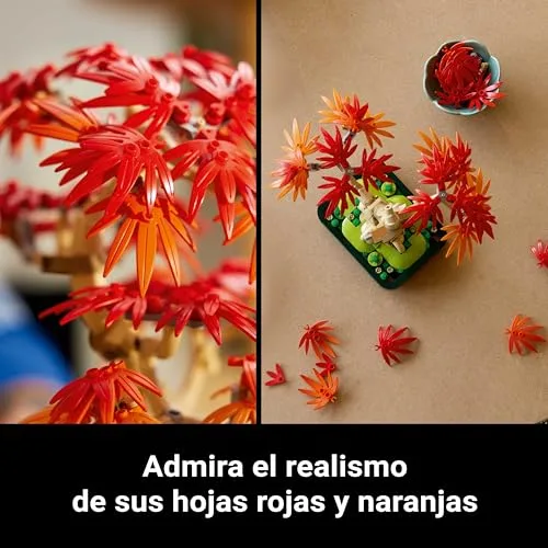 LEGO ▫️ Botanicals Bonsai de Bordo Vermelho Japonês 10348 4