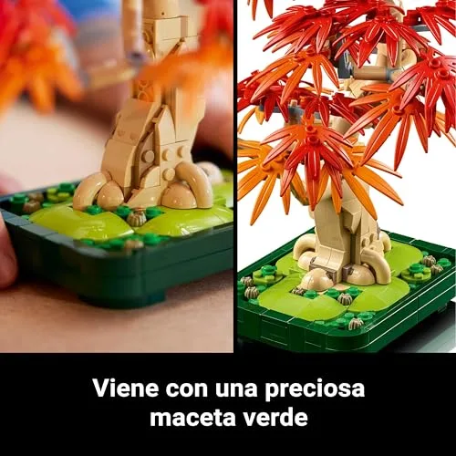 LEGO ▫️ Botanicals Bonsai de Bordo Vermelho Japonês 10348 5