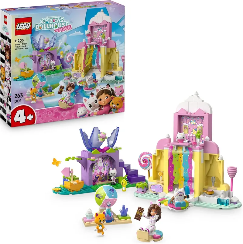 LEGO ▫️ A Casa de Bonecas da Gabby: Montanha de Doces e Jardim dos Gatinhos de Brinquedo - Mini-boneca da Gabby e figuras dos gatinhos Pandy Patitas, Hadigata e acessórios - Presente para meninas a partir dos 4 anos 11205