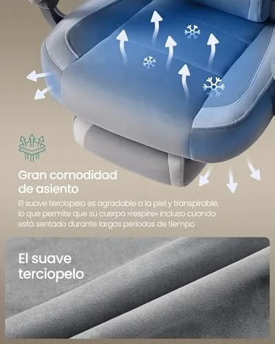 SONGMICS ▫️ Cadeira de jogos design ergonómico, capacidade de carga de 150 kg 4