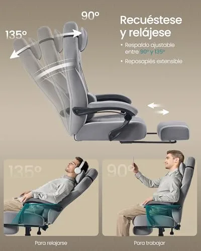 SONGMICS ▫️ Cadeira de jogos design ergonómico, capacidade de carga de 150 kg 7